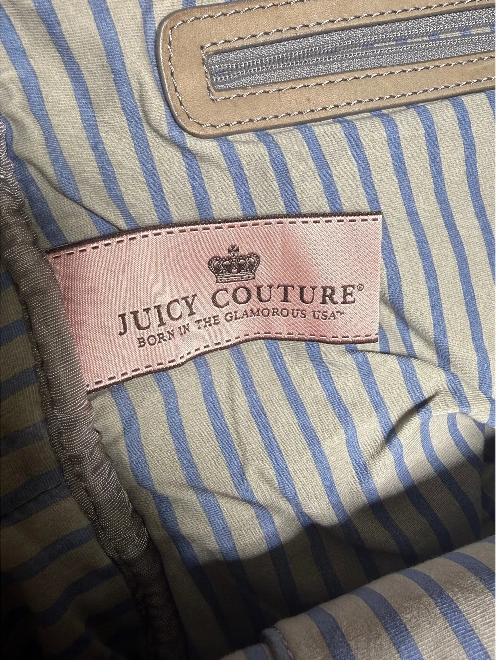 Juicy Couture Argyle Pattern Velvet Mini Backpack